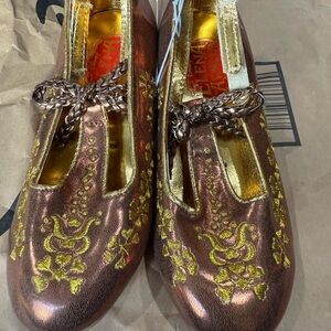 Elena of Avalor Disney Gold and Brown Women's Flats